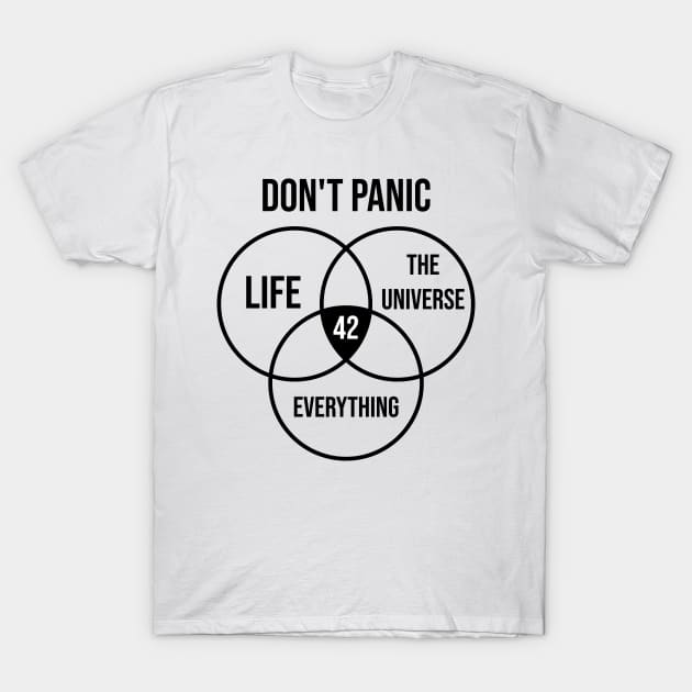 42 The Answer To Life,The Universe & Everything ,science T-Shirt by Mographic997